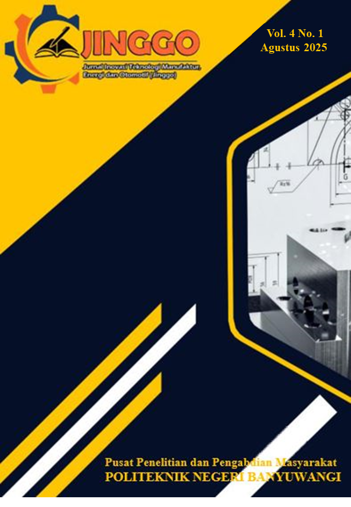 					View Vol. 4 No. 1 (2025): Jurnal Inovasi Teknologi Manufaktur, Energi, dan Otomotif
				