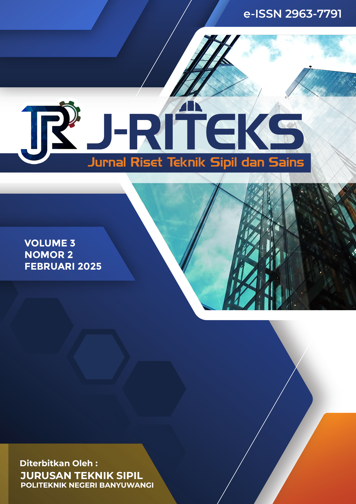 					View Vol. 3 No. 2 (2025): Februari 2025 - Jurnal Riset Teknik Sipil dan Sains
				